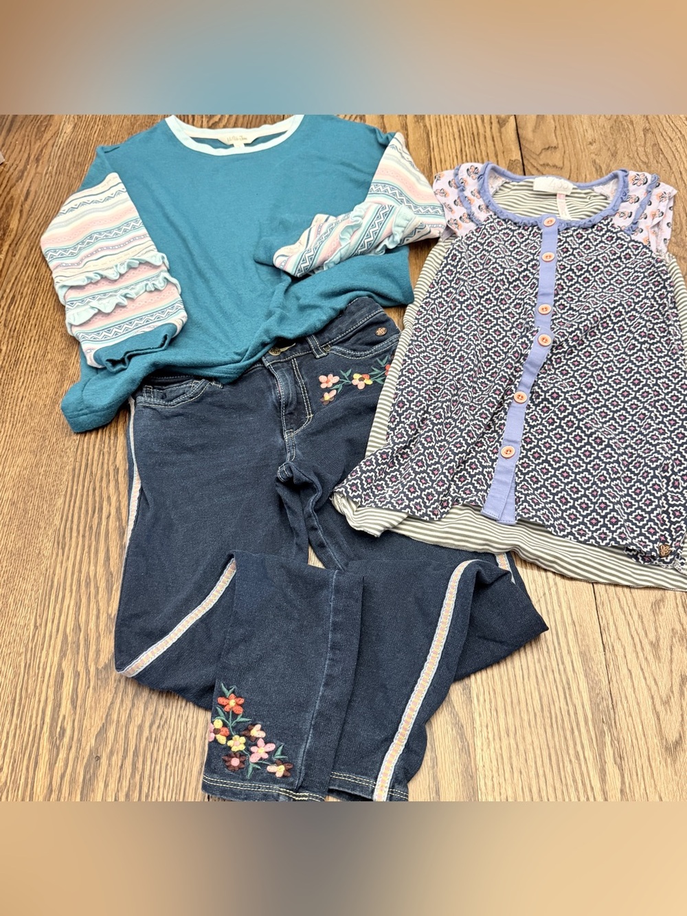 Matilda Jane Lot - Long Sleeve, Tank and Jeans Sz 8 EUC EE